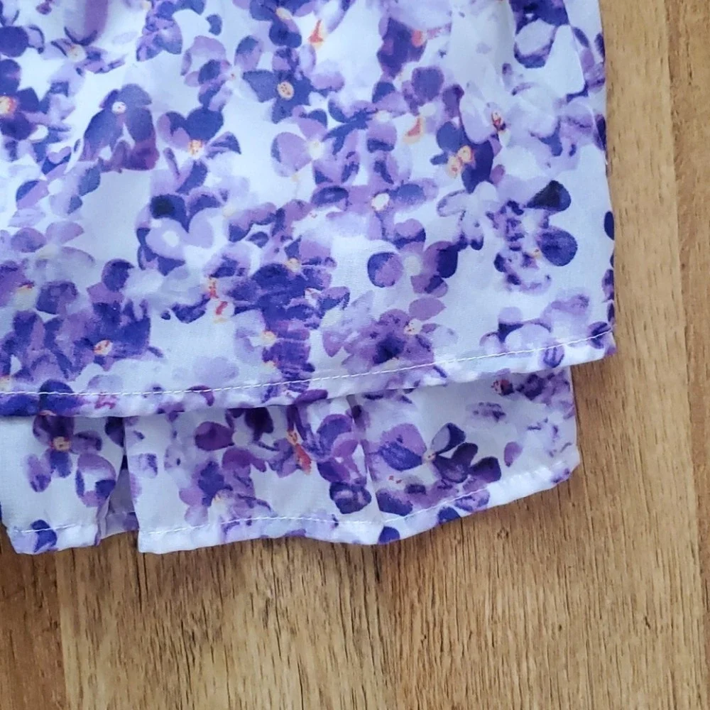 Blueberi Boulevard‎ Girls Flowy Purple Floral Sleeveless Dress Size 4